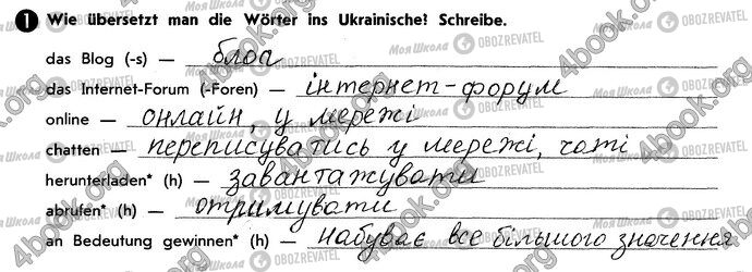 ГДЗ Німецька мова 10 клас сторінка Стр65 Впр1